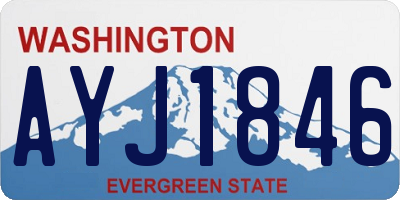 WA license plate AYJ1846