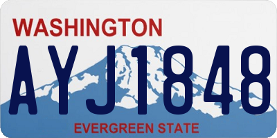 WA license plate AYJ1848