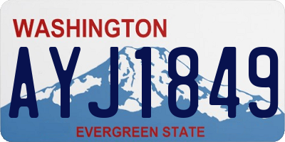 WA license plate AYJ1849