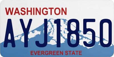 WA license plate AYJ1850