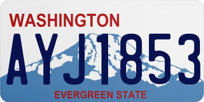 WA license plate AYJ1853