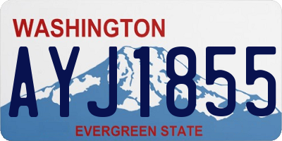 WA license plate AYJ1855