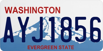 WA license plate AYJ1856
