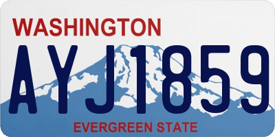 WA license plate AYJ1859