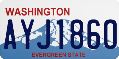 WA license plate AYJ1860