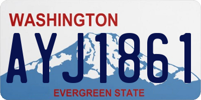 WA license plate AYJ1861