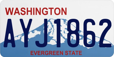 WA license plate AYJ1862