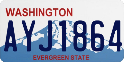 WA license plate AYJ1864