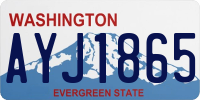 WA license plate AYJ1865