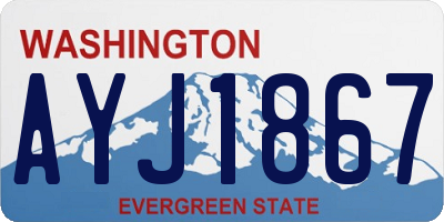 WA license plate AYJ1867