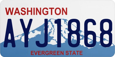 WA license plate AYJ1868