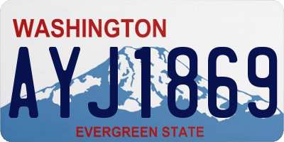 WA license plate AYJ1869