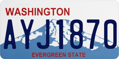 WA license plate AYJ1870