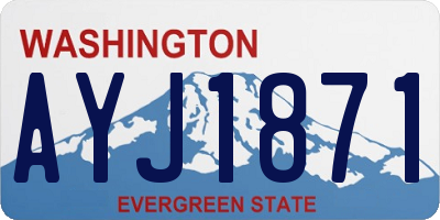 WA license plate AYJ1871