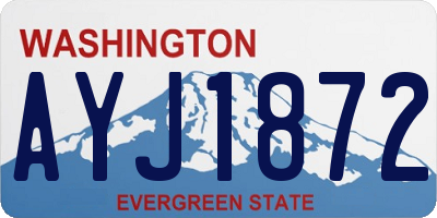 WA license plate AYJ1872