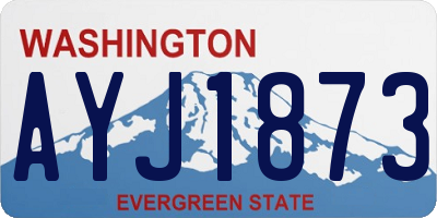 WA license plate AYJ1873