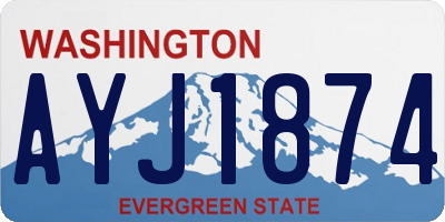 WA license plate AYJ1874