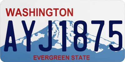 WA license plate AYJ1875