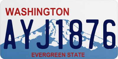 WA license plate AYJ1876