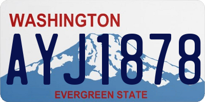 WA license plate AYJ1878