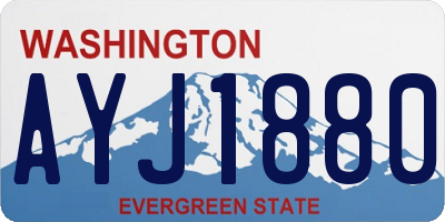 WA license plate AYJ1880