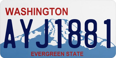 WA license plate AYJ1881
