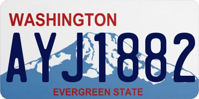 WA license plate AYJ1882