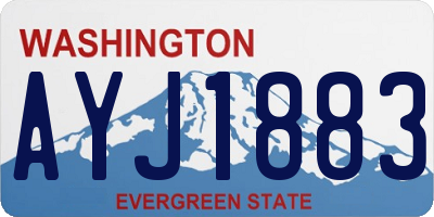 WA license plate AYJ1883