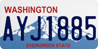 WA license plate AYJ1885
