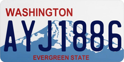 WA license plate AYJ1886