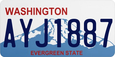 WA license plate AYJ1887