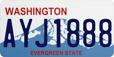WA license plate AYJ1888