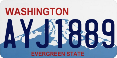WA license plate AYJ1889