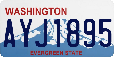 WA license plate AYJ1895
