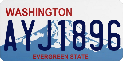 WA license plate AYJ1896