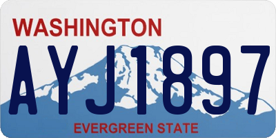 WA license plate AYJ1897