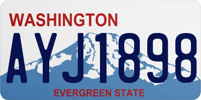 WA license plate AYJ1898