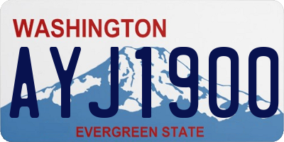 WA license plate AYJ1900