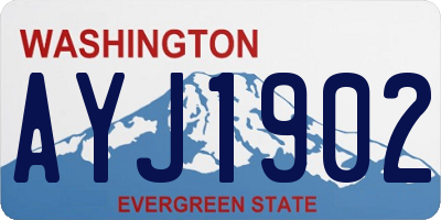 WA license plate AYJ1902
