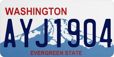 WA license plate AYJ1904