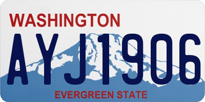 WA license plate AYJ1906