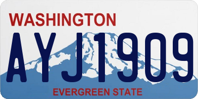WA license plate AYJ1909
