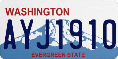 WA license plate AYJ1910