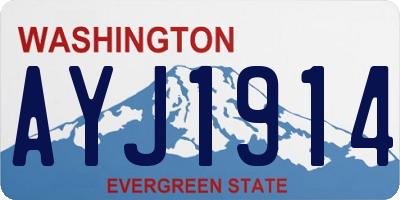 WA license plate AYJ1914