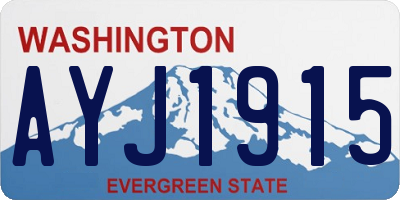 WA license plate AYJ1915