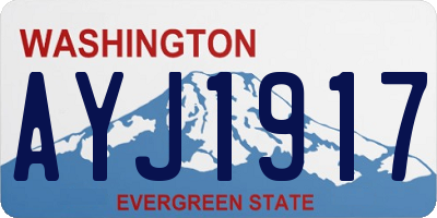 WA license plate AYJ1917