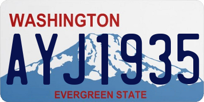 WA license plate AYJ1935