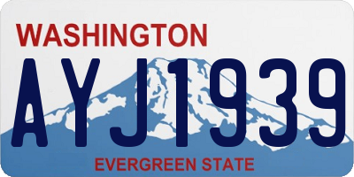 WA license plate AYJ1939