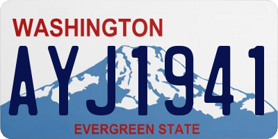 WA license plate AYJ1941