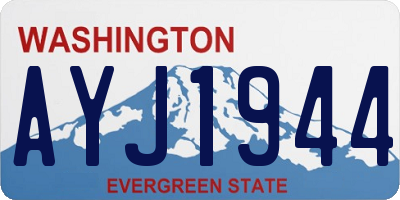 WA license plate AYJ1944